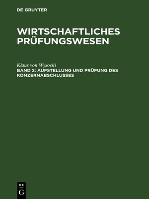 cover image of Aufstellung und Prüfung des Konzernabschlusses